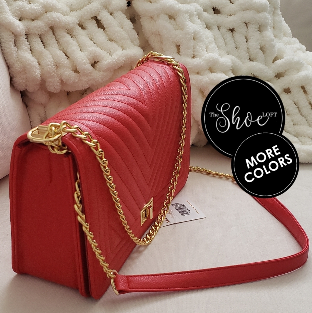 Quilted Chevron Flap Bag - Large
